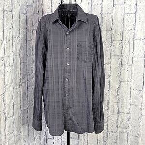 ROCK AND REPUBLIC Men's Gray Casual Shirt Large‎